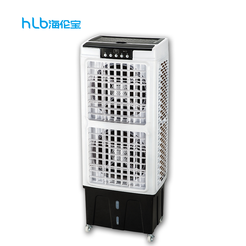 Ventilador de refrigeración por agua para interiores y exteriores, Enfriador de aire evaporativo, soporte de suelo, doble ventilador para soplar viento fuerte