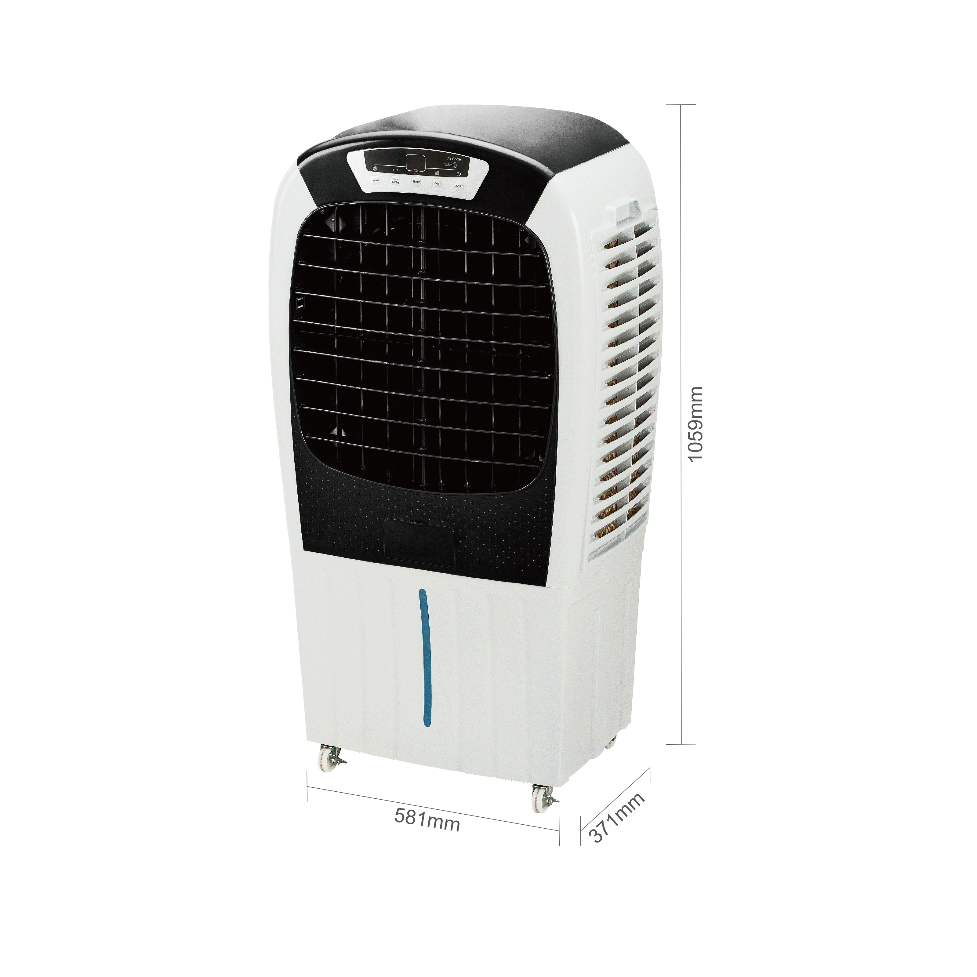 comercial evaporativo portátil del refrigerador de aire de la fan industrial del agua de 200W 40L