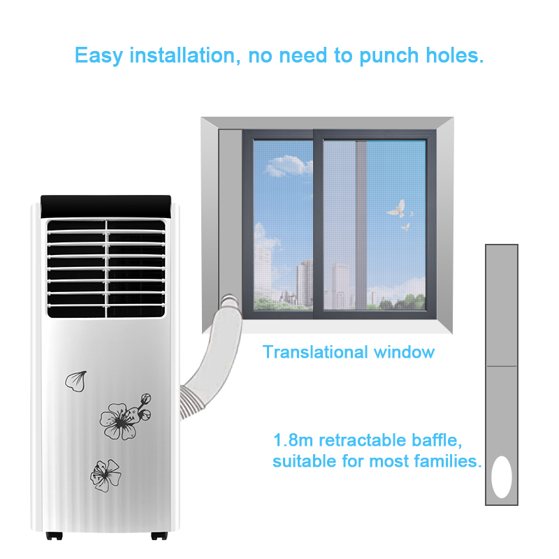 Cómodo y potente aire acondicionado portátil de deshumidificación de sala de refrigeración de 9000 Btu