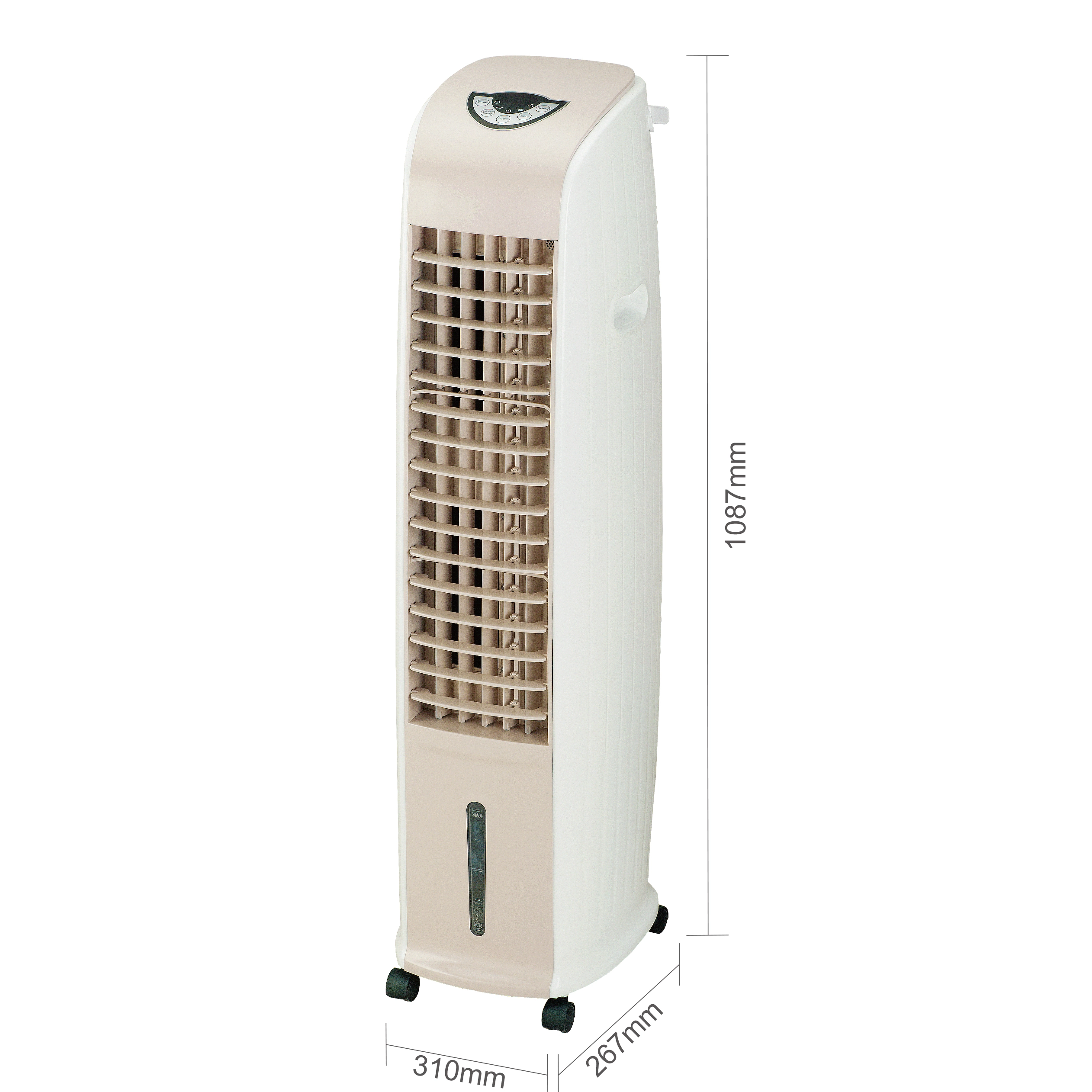 Gran oferta, dispositivo enfriador de aire evaporativo portátil inteligente de agua de 130W y 10L